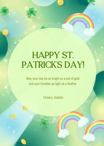 Free St. Patrick's Day Wishes for friends Template to Edit Online