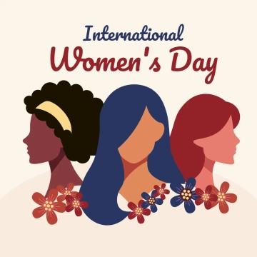 Free International Women's Day Three Face Clip Art Templates to Edit Online