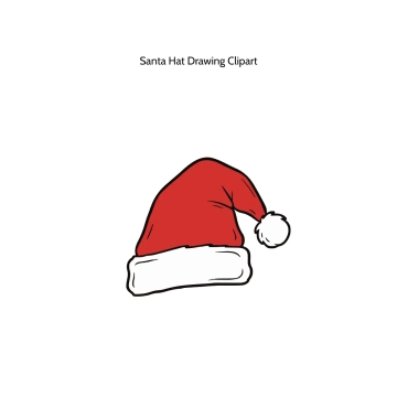 Free Santa Hat Drawing Vector Clipart (PNG, SVG) to Edit Online