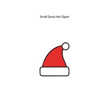 Free Small Santa Hat Vector Clipart (PNG, SVG) to Edit Online