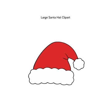 Free Large Santa Hat Vector Clipart (PNG, SVG) to Edit Online