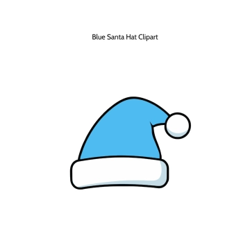 Free Blue Santa Hat Vector Clipart (PNG, SVG) to Edit Online