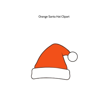 Free Orange Santa Hat Vector Clipart (PNG, SVG) to Edit Online