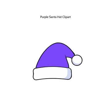 Free Purple Santa Hat Vector Clipart (PNG, SVG) to Edit Online