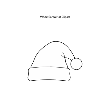 Free White Santa Hat Vector Clipart (PNG, SVG) to Edit Online