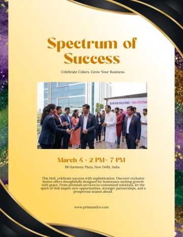 Free Elegant Holi Flyer Template to Edit Online