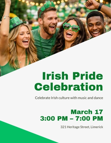 Free Irish Heritage St. Patrick’s Day Flyer Template to Edit Online