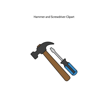 Free Hammer and Screwdriver Vector Clipart (PNG, SVG) to Edit Online