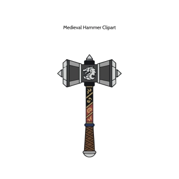 Free Medieval Hammer Vector Clipart (PNG, SVG) to Edit Online