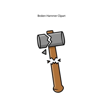 Free Broken Hammer Vector Clipart (PNG, SVG) to Edit Online