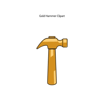 Free Gold Hammer Vector Clipart (PNG, SVG) to Edit Online
