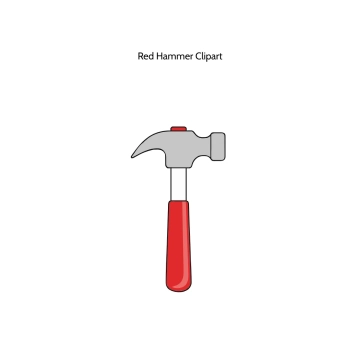 Free Red Hammer Vector Clipart (PNG, SVG) to Edit Online