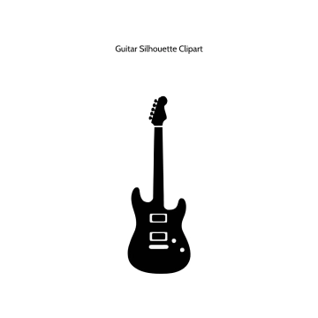 Free Guitar Silhouette Vector Clipart (PNG, SVG) to Edit Online