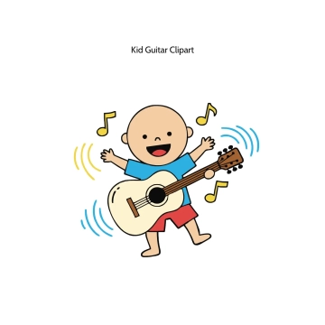 Free Kid Guitar Vector Clipart (PNG, SVG) to Edit Online
