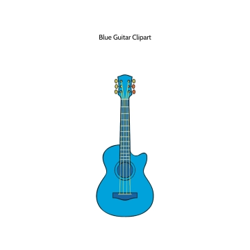 Free Blue Guitar Vector Clipart (PNG, SVG) to Edit Online