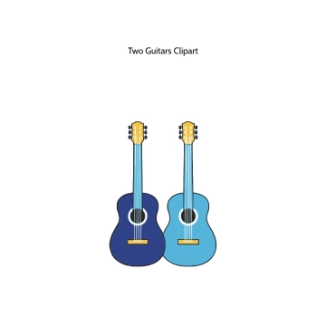 Free Two Guitars Vector Clipart (PNG, SVG) to Edit Online