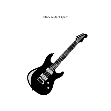 Free Black Guitar Vector Clipart (PNG, SVG) to Edit Online