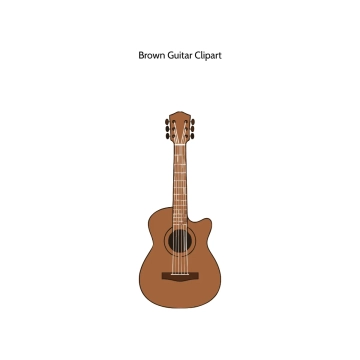 Free Brown Guitar Vector Clipart (PNG, SVG) to Edit Online