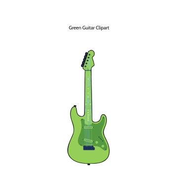 Free Green Guitar Vector Clipart (PNG, SVG) to Edit Online