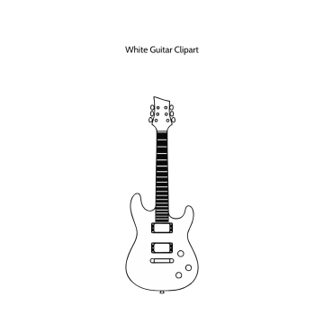 Free White Guitar Vector Clipart (PNG, SVG) to Edit Online