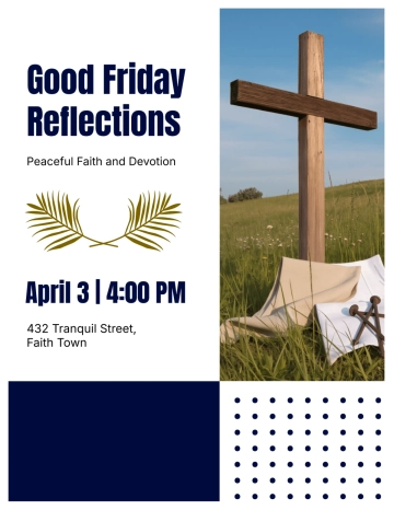 Free Calm Good Friday Flyer Template to Edit Online