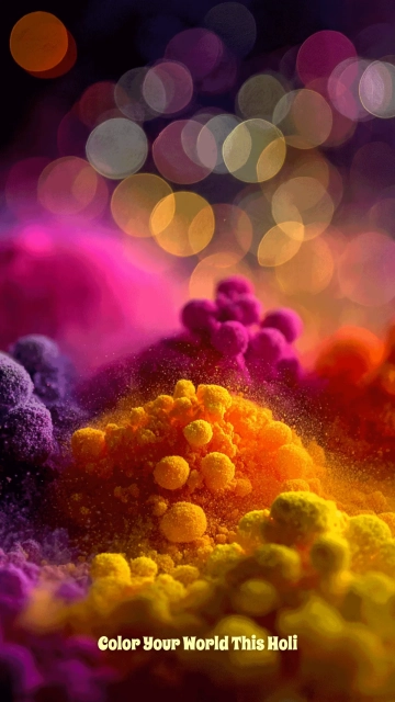 Free Holi Bokeh Color Wallpaper Template to Edit Online