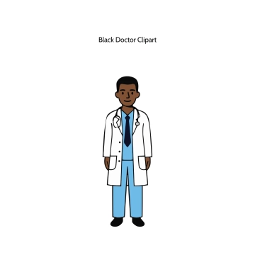 Free Black Doctor Vector Clipart (PNG, SVG) to Edit Online