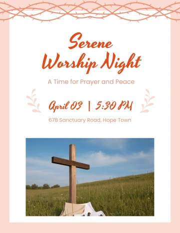 Free Serene Worship Good Friday Flyer Template to Edit Online