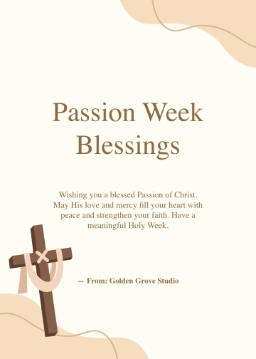 Free Passion of Christ Wishes Template to Edit Online