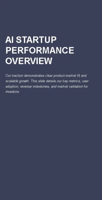 Free AI Startup Traction & Metrics Pitch Deck to Edit Online