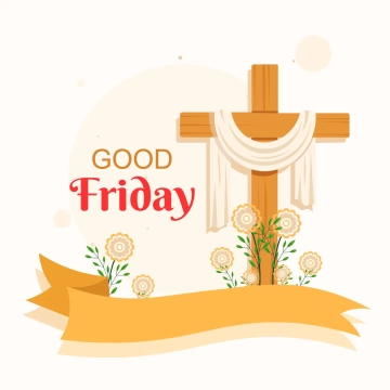 Free Good Friday with Flower Clip Art Templates to Edit Online
