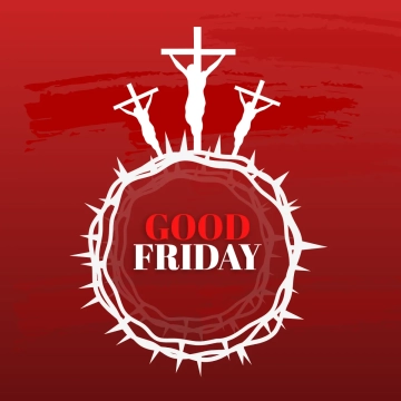 Free Good Friday Red Background Clip Art Templates to Edit Online