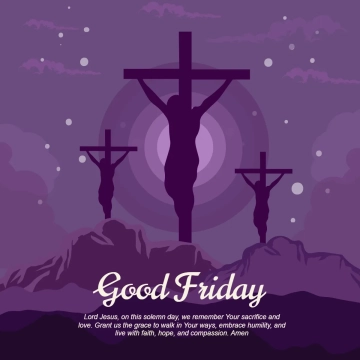 Free Good Friday Purple Clip Art Templates to Edit Online