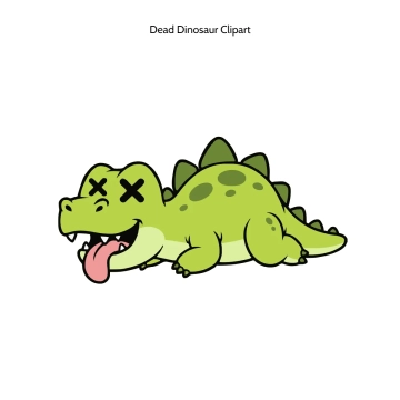 Free Dead Dinosaur Vector Clipart (PNG, SVG) to Edit Online