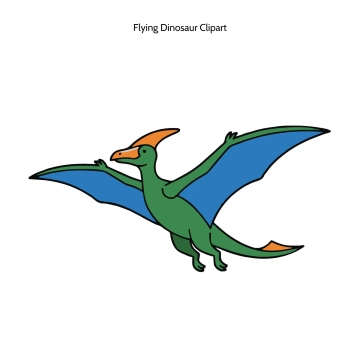 Free Flying Dinosaur Vector Clipart (PNG, SVG) to Edit Online