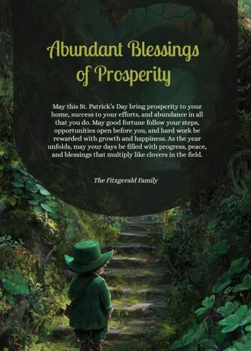 Free Prosperity St. Patrick's Day Wishes Template to Edit Online