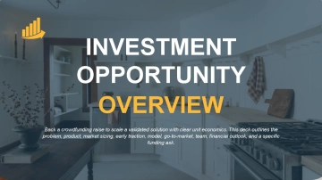 Free Crowdfunding Campaign Investor Pitch Deck to Edit Online