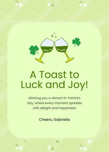 Free Modern St Patrick’s Day Animated Wishes Template to Edit Online