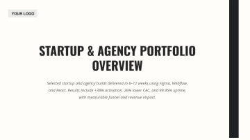 Free Portfolio Template for Startups & Agencies to Edit Online