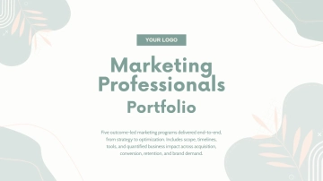 Free Portfolio Template for Marketing Professionals to Edit Online