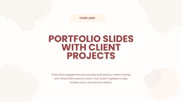 Free Portfolio Slides with Client Projects to Edit Online