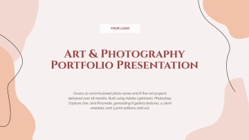 Free Art & Photography Portfolio Presentation to Edit Online