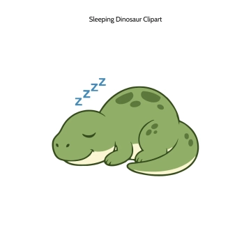 Free Sleeping Dinosaur Vector Clipart (PNG, SVG) to Edit Online