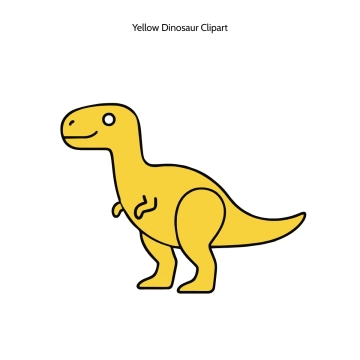 Free Yellow Dinosaur Vector Clipart (PNG, SVG) to Edit Online