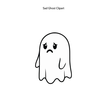 Free Sad Ghost Vector Clipart (PNG, SVG) to Edit Online
