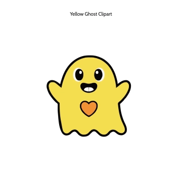 Free Yellow Ghost Vector Clipart (PNG, SVG) to Edit Online