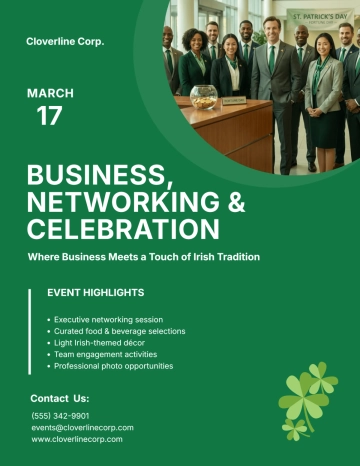 Free St. Patrick's Day Corporate Flyer Template to Edit Online