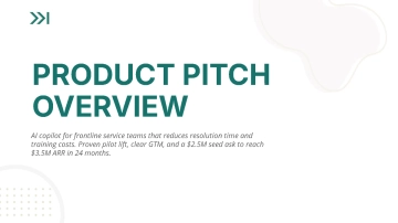 Free New Product Idea Funding Pitch Deck to Edit Online
