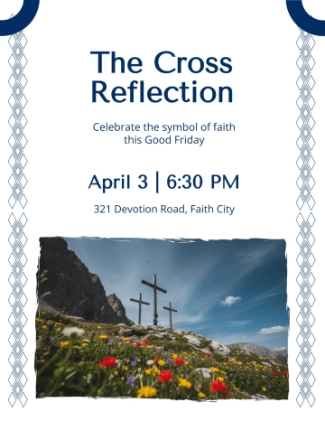 Free Cross Symbol Good Friday Flyer Template to Edit Online