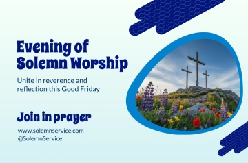 Free Solemn Worship Good Friday Banner Template to Edit Online